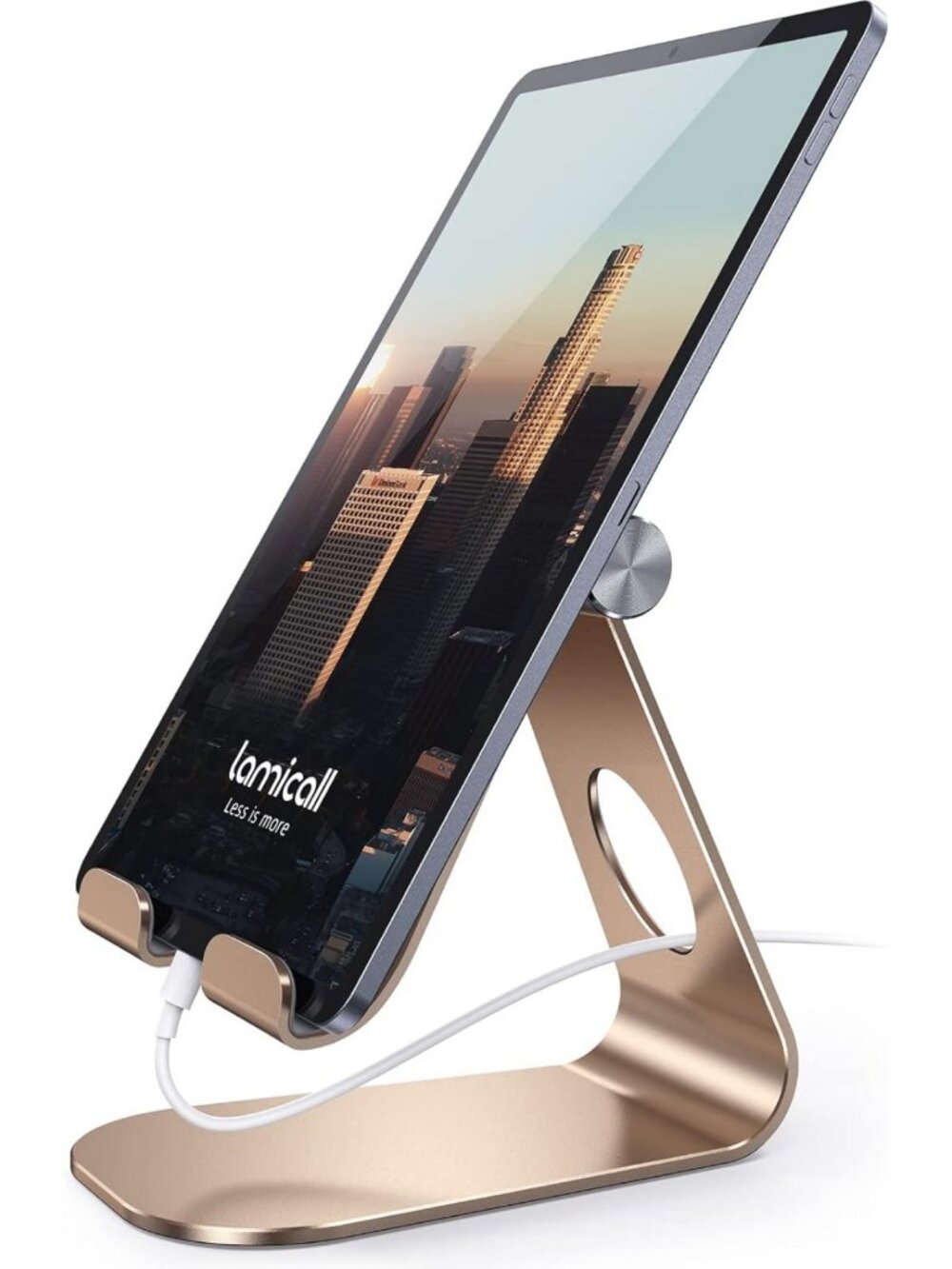 Adjustable Aluminum iPad Stand - Sturdy Tablet Holder, Multi-Angle Design
